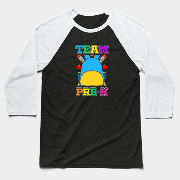 Team pre-k funny back to school great teacher gift kids gifts student boys girls gift first day of school team present Baseball T-Shirt by lateefo